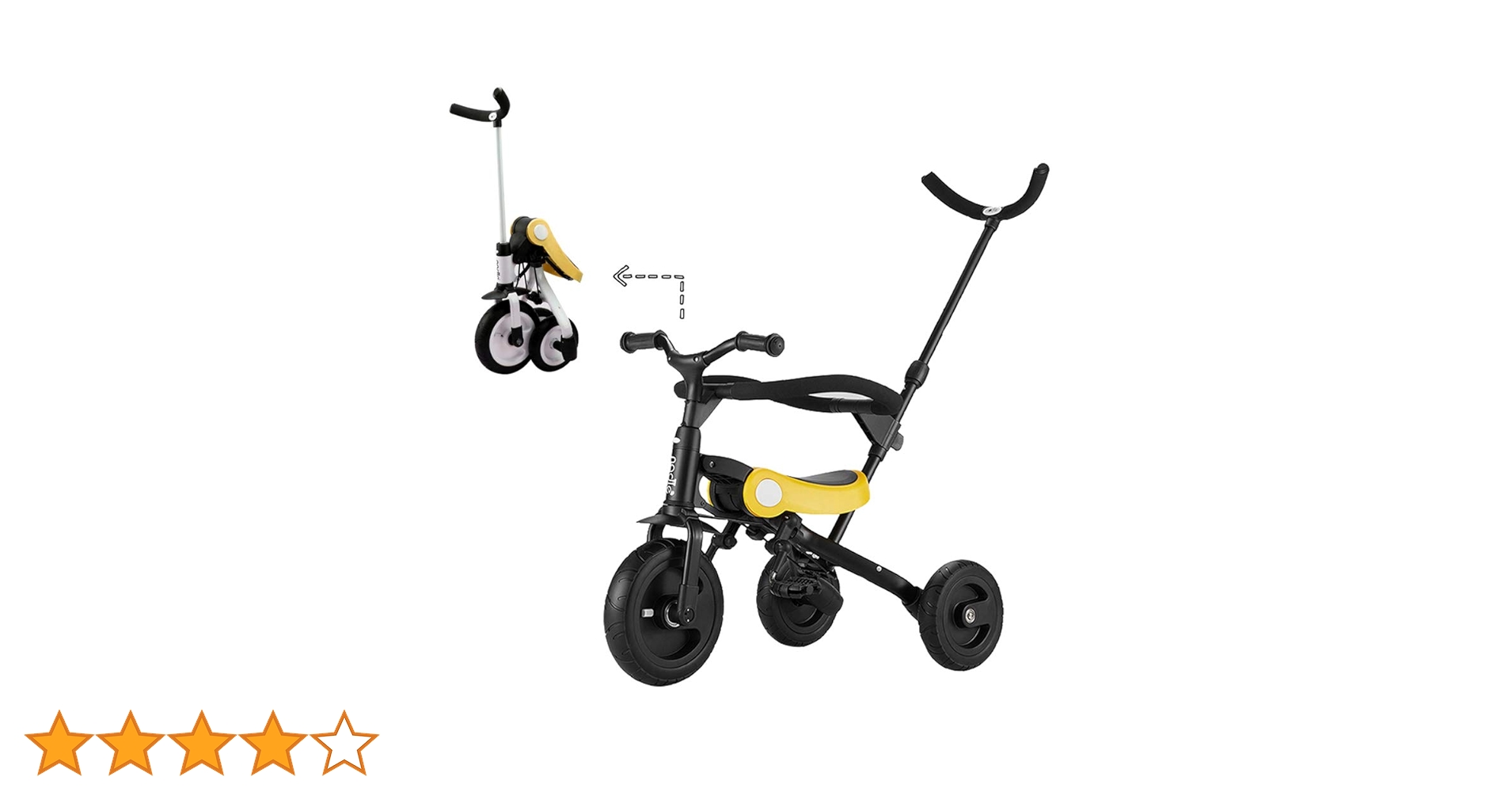 Amazon.co.jp: 3IN1三輪車 折りたたみ 手押し棒付き 転落防止